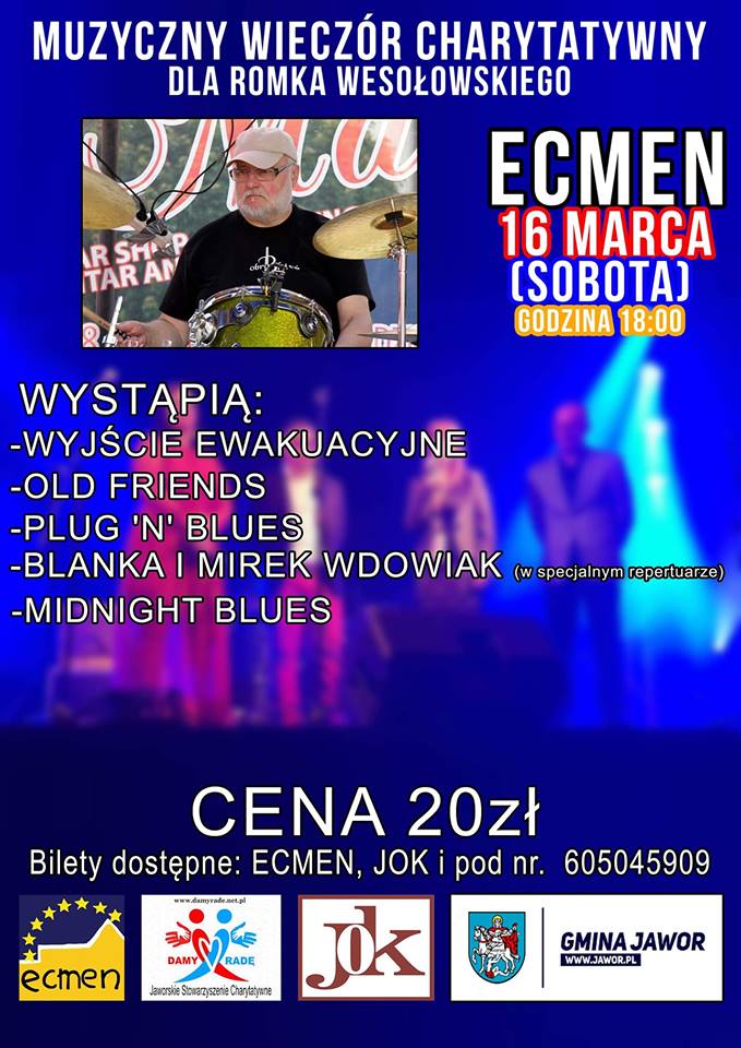 [Radio Plus Legnica]: Muzyczny Wieczór Charytatywny dla Romka Wesołowskiego
