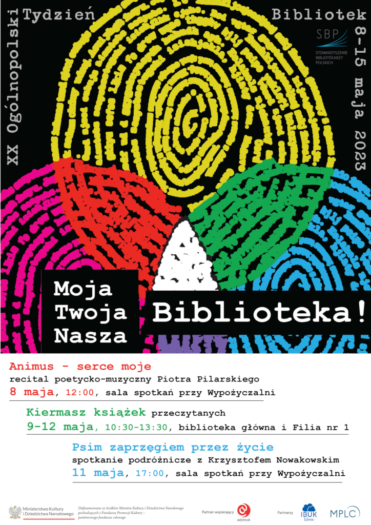 Plakat Tygodnia Bibliotek 2023