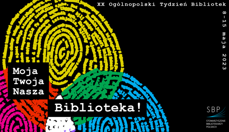 Fragment plakatu Tygodnia Bibliotek 2023