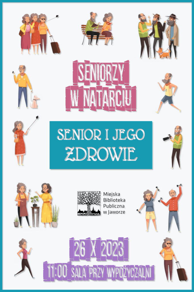 Plakat wydarzenia z aktywnymi seniorami