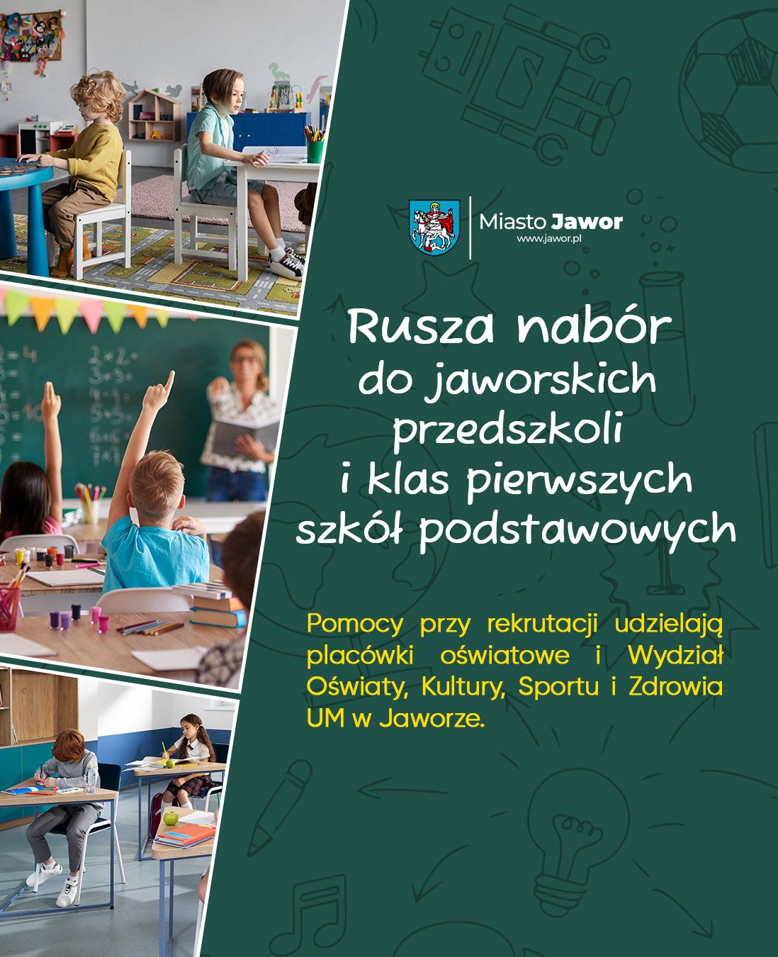 Rusza nabór do jaworskich przedszkoli i klas pierwszych szkół podstawowych