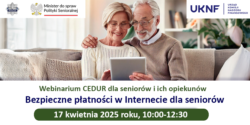 Bezpłatne spotkanie online „Bezpieczne płatności w Internecie dla seniorów”