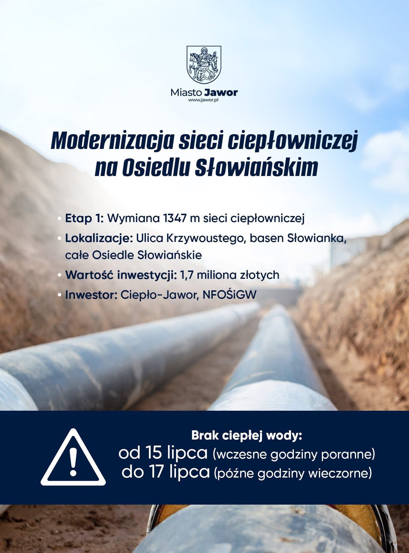 Modernizacja sieci ciepłowniczej na Osiedlu Słowiańskim