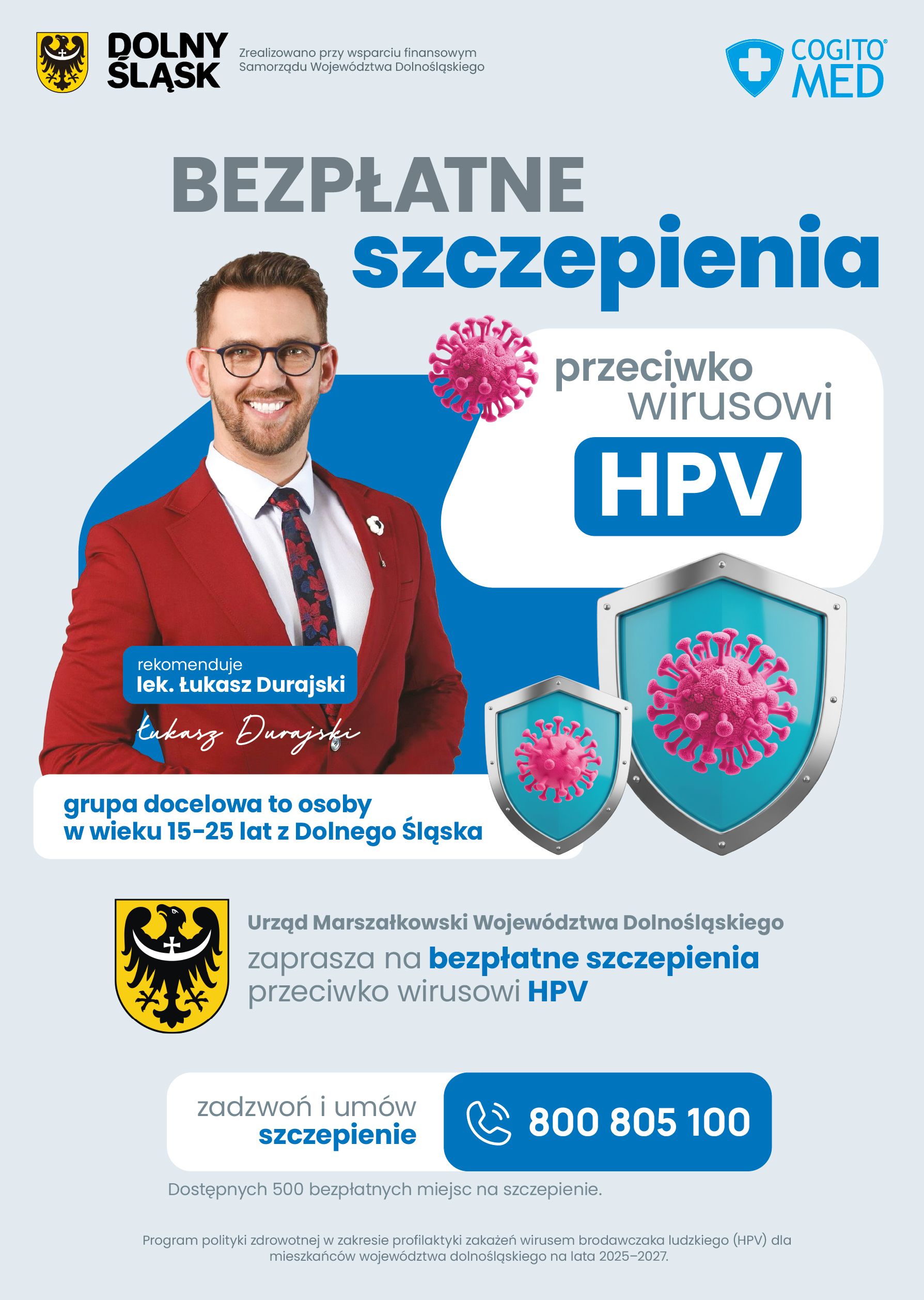 Bezpłatne szczepienia przeciwko wirusowi HPV