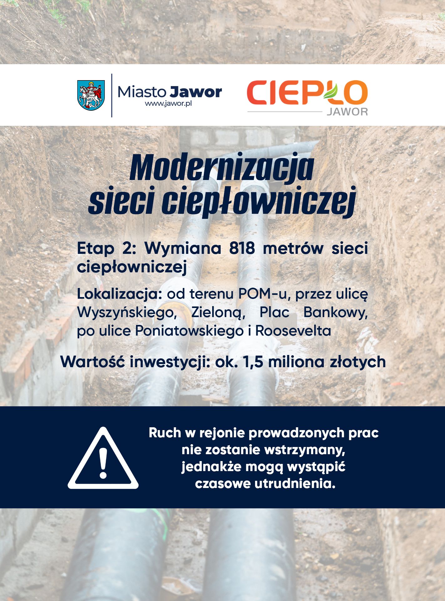 Startuje drugi etap modernizacji sieci ciepłowniczej