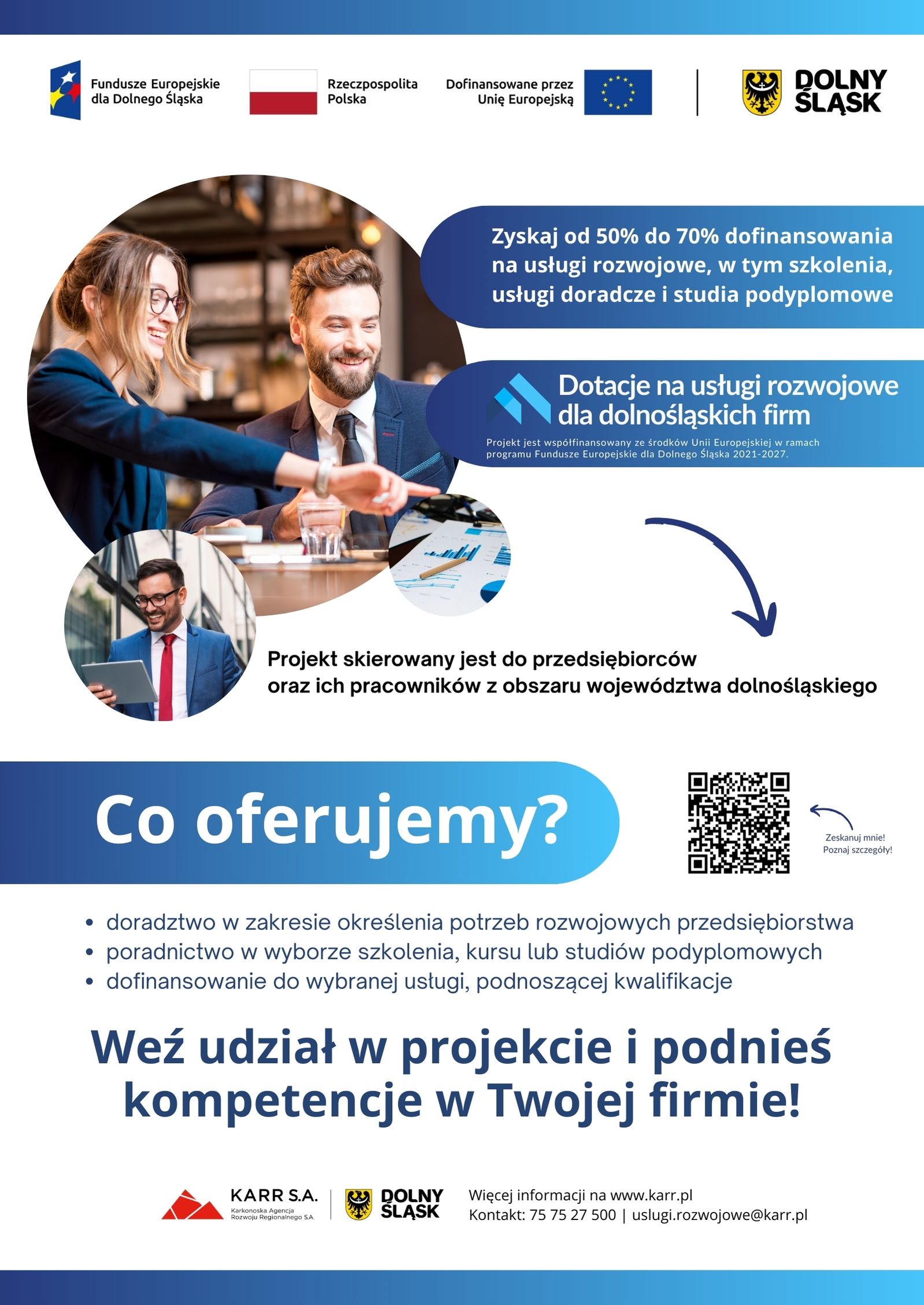 Karkonoska Agencja Rozwoju Regionalnego S.A.: „Dotacje na usługi rozwojowe dla dolnośląskich firm”