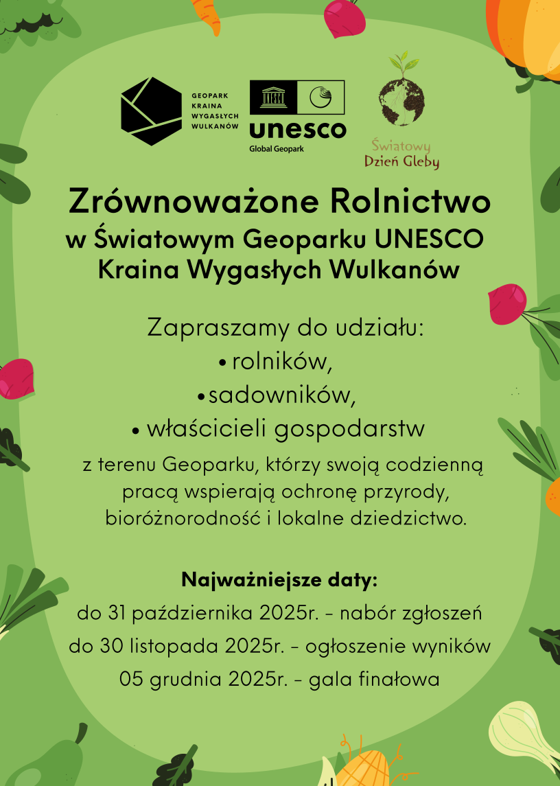 Zrównoważone rolnictwo w Światowym Geoparku Unesco Kraina Wygasłych Wulkanów