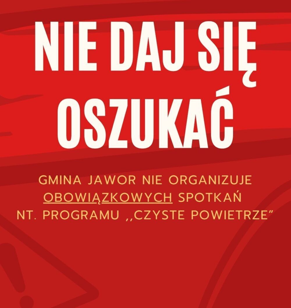 Uwaga na oszustów podających się za przedstawicieli Programu „Czyste Powietrze”