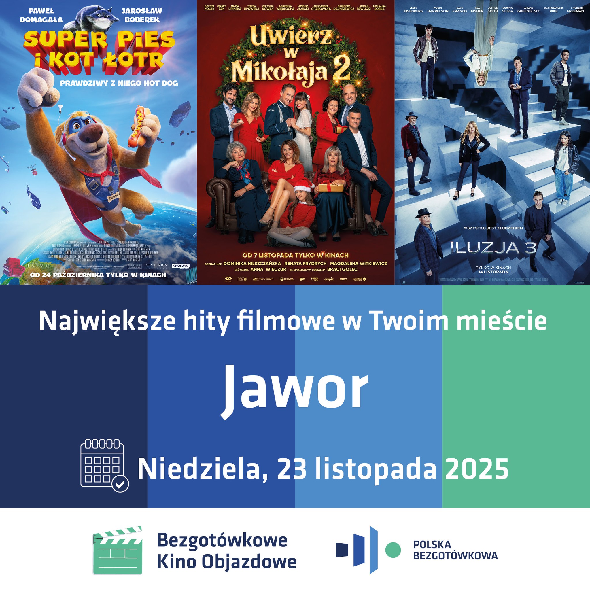 23 listopada do Jawora ponownie zawita Bezgotówkowe Kino Objazdowe