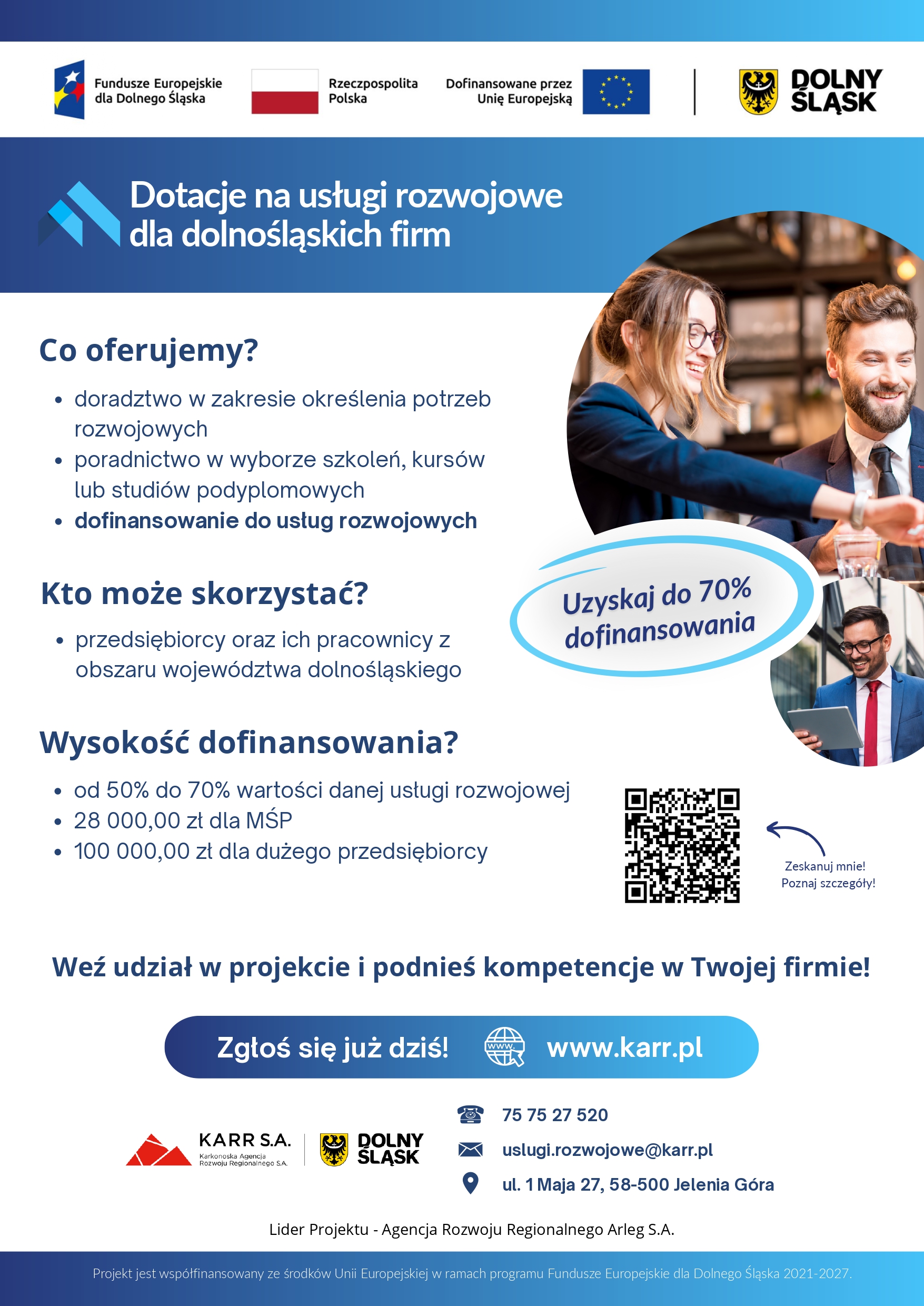 Dotacje na usługi rozwojowe dla dolnośląskich firm