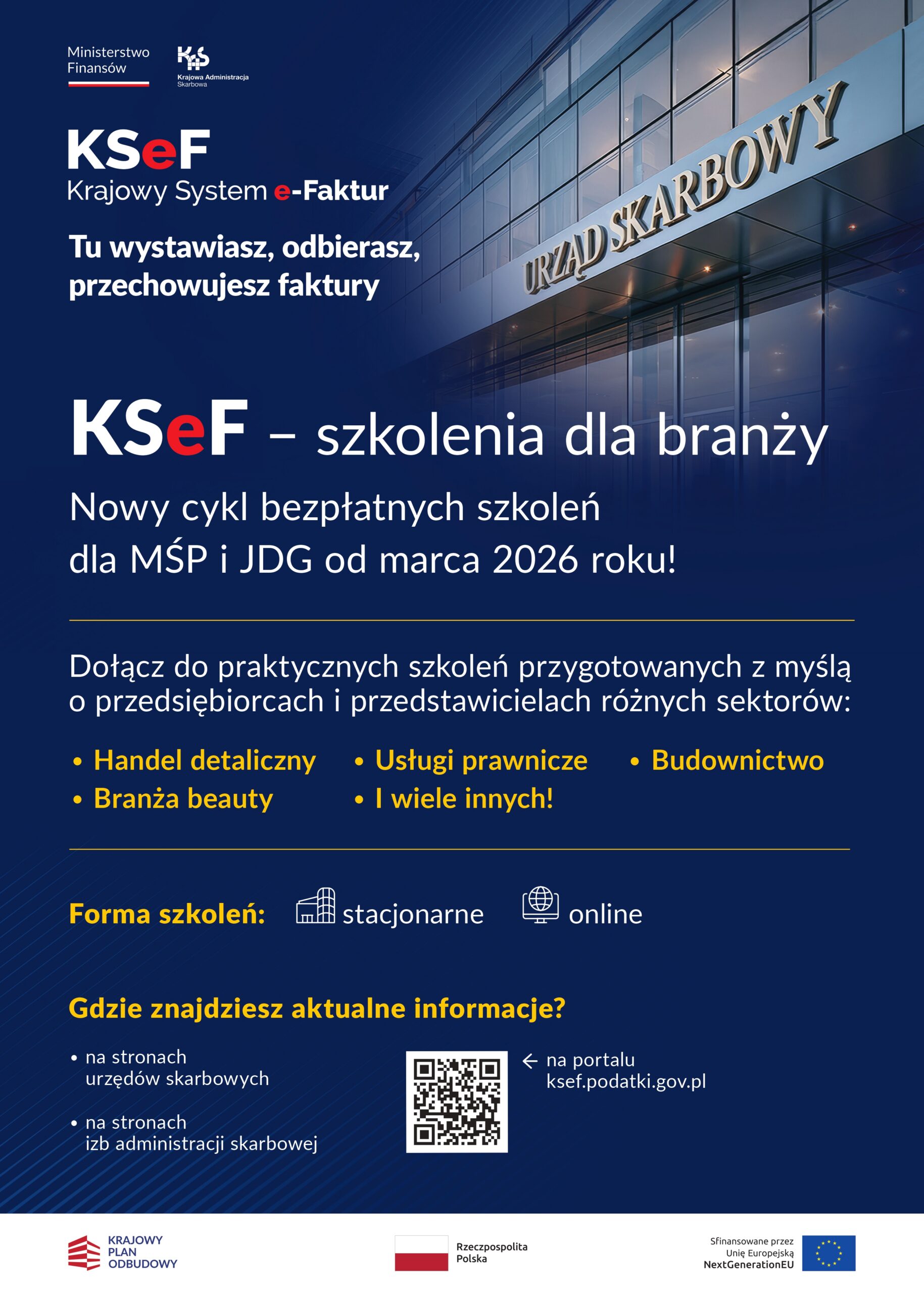 „KSeF – szkolenia dla branży” oraz kontynuacja szkoleń „Środy z KSeF”
