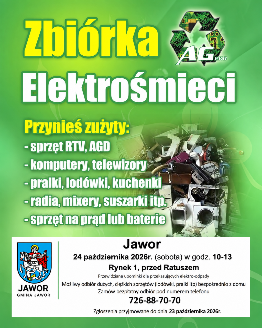 Zbiórka elektroodpadów – 24 października 2026 r. (sobota)